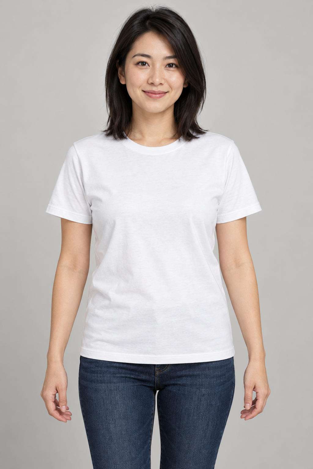 AI-generated model styling reference in white; illustrative, not an exact Gildan fit
